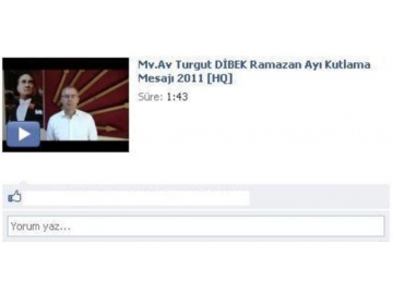 Dibek’ten sosyal payla??ml? Ramazan Ay? kutlama mesaj?